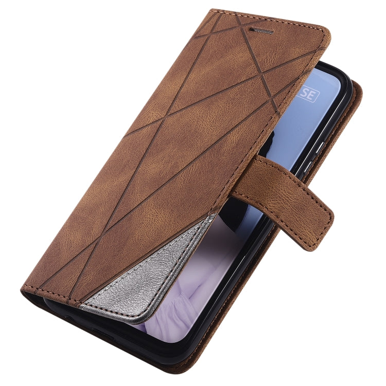 For Huawei P40 Lite Skin Feel Splicing Horizontal Flip Leather Case with Holder & Card Slots & Wallet & Photo Frame
