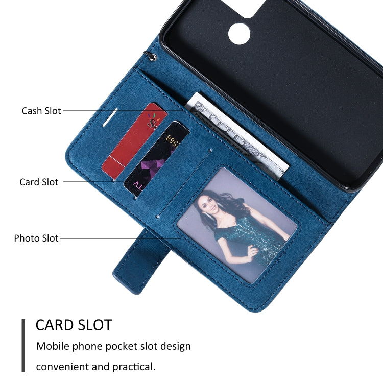 For Huawei Honor 9A Skin Feel Splicing Horizontal Flip Leather Case with Holder & Card Slots & Wallet & Photo Frame