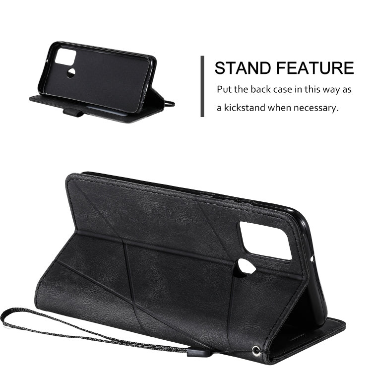 For Huawei Honor 9A Skin Feel Splicing Horizontal Flip Leather Case with Holder & Card Slots & Wallet & Photo Frame