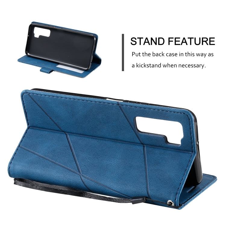 For Huawei nova 7 SE Skin Feel Splicing Horizontal Flip Leather Case with Holder & Card Slots & Wallet & Photo Frame