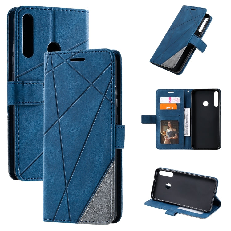 For Huawei P40 Lite E / Y7p / Honor 9C Skin Feel Splicing Horizontal Flip Leather Case with Holder & Card Slots & Wallet & Photo Frame