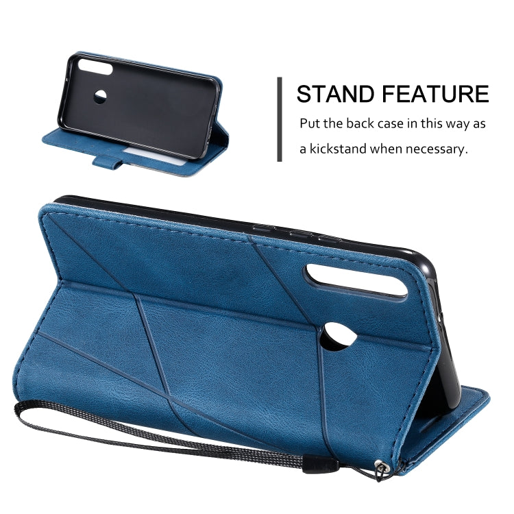 For Huawei P40 Lite E / Y7p / Honor 9C Skin Feel Splicing Horizontal Flip Leather Case with Holder & Card Slots & Wallet & Photo Frame