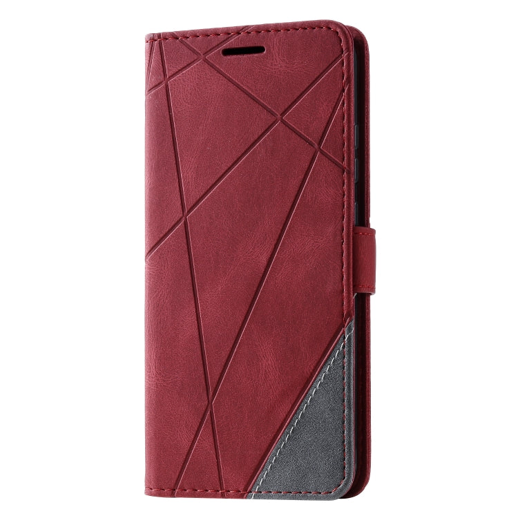 For Huawei P40 Lite E / Y7p / Honor 9C Skin Feel Splicing Horizontal Flip Leather Case with Holder & Card Slots & Wallet & Photo Frame