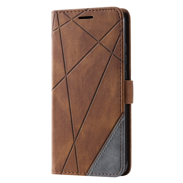 For Huawei P40 Lite E / Y7p / Honor 9C Skin Feel Splicing Horizontal Flip Leather Case with Holder & Card Slots & Wallet & Photo Frame