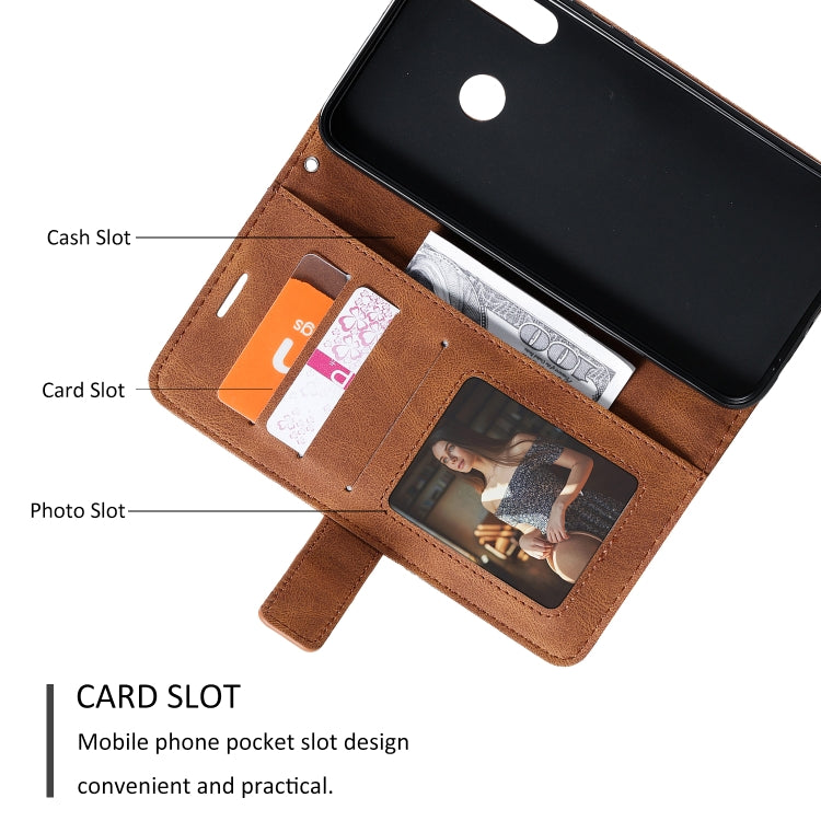 For Huawei P40 Lite E / Y7p / Honor 9C Skin Feel Splicing Horizontal Flip Leather Case with Holder & Card Slots & Wallet & Photo Frame