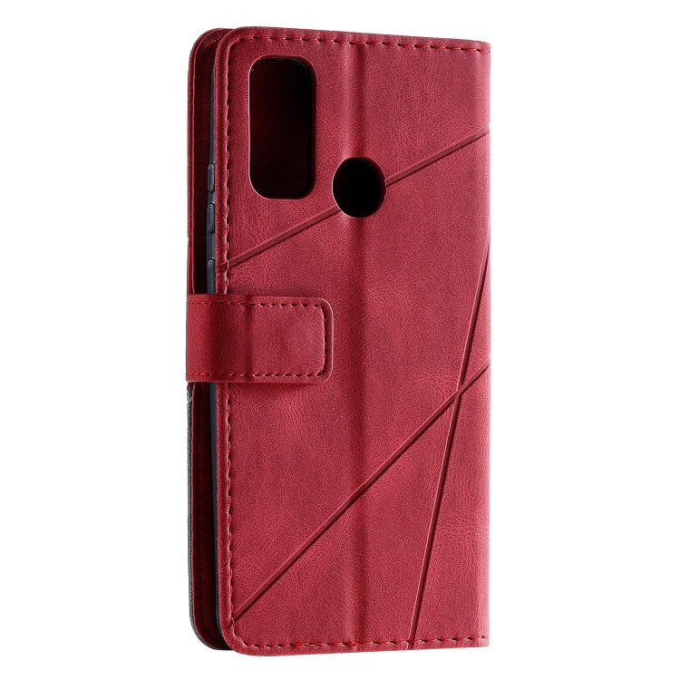 For Huawei P smart 2020 Skin Feel Splicing Horizontal Flip Leather Case with Holder & Card Slots & Wallet & Photo Frame