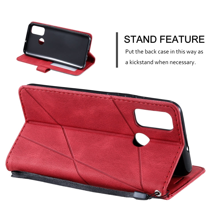 For Huawei P smart 2020 Skin Feel Splicing Horizontal Flip Leather Case with Holder & Card Slots & Wallet & Photo Frame