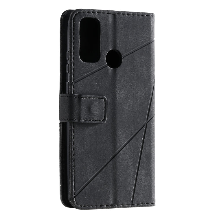 For Huawei P smart 2020 Skin Feel Splicing Horizontal Flip Leather Case with Holder & Card Slots & Wallet & Photo Frame