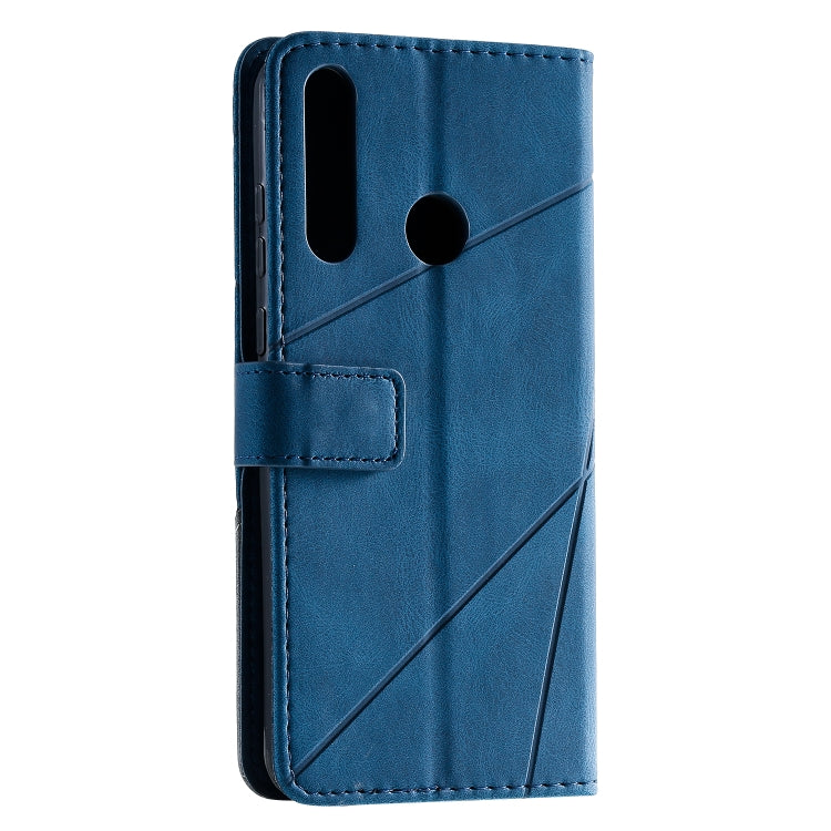 For Huawei Y6p Skin Feel Splicing Horizontal Flip Leather Case with Holder & Card Slots & Wallet & Photo Frame