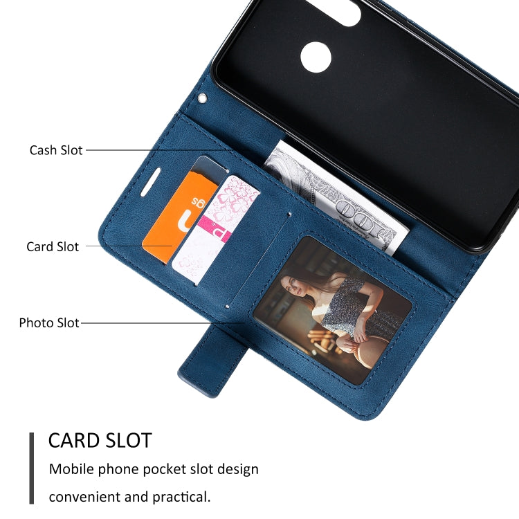 For Huawei Y6p Skin Feel Splicing Horizontal Flip Leather Case with Holder & Card Slots & Wallet & Photo Frame