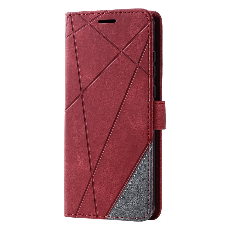 For Huawei Y6p Skin Feel Splicing Horizontal Flip Leather Case with Holder & Card Slots & Wallet & Photo Frame