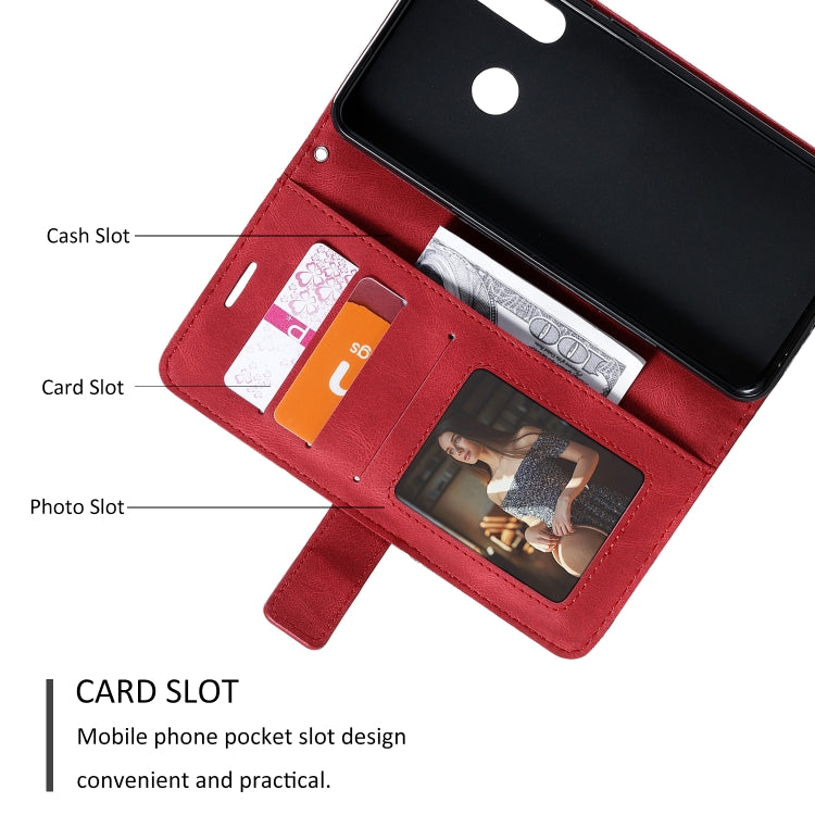 For Huawei Y6p Skin Feel Splicing Horizontal Flip Leather Case with Holder & Card Slots & Wallet & Photo Frame