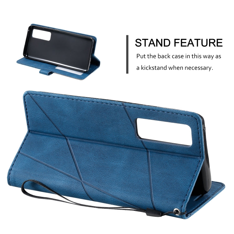 For Huawei nova 7 Pro 5G Skin Feel Splicing Horizontal Flip Leather Case with Holder & Card Slots & Wallet & Photo Frame