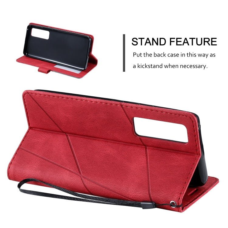 For Huawei nova 7 Pro 5G Skin Feel Splicing Horizontal Flip Leather Case with Holder & Card Slots & Wallet & Photo Frame