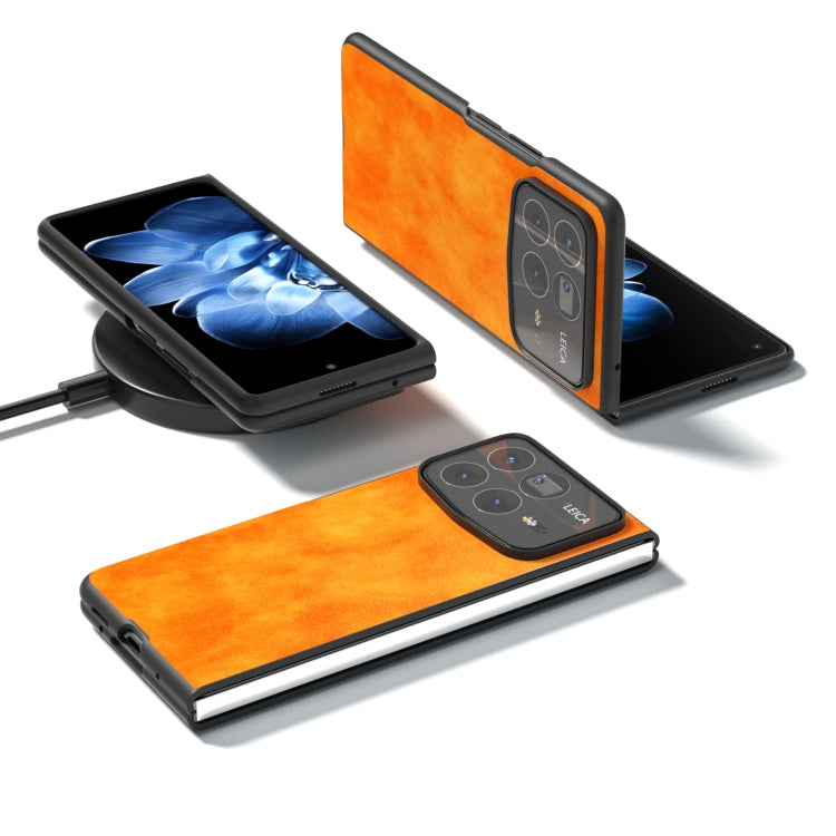 For Xiaomi Mix Fold 4 Dual Color Lichi Texture PU Phone Case