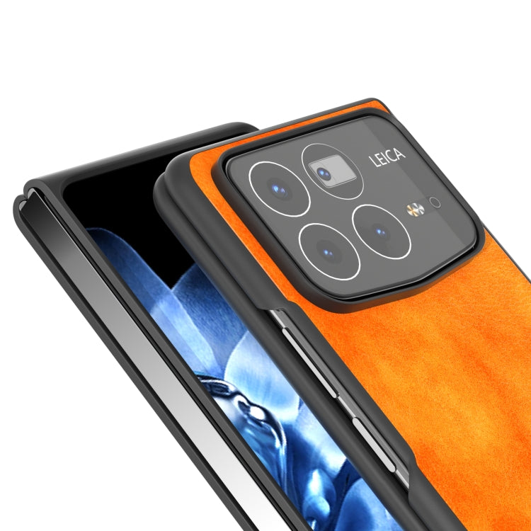 For Xiaomi Mix Fold 4 Dual Color Lichi Texture PU Phone Case