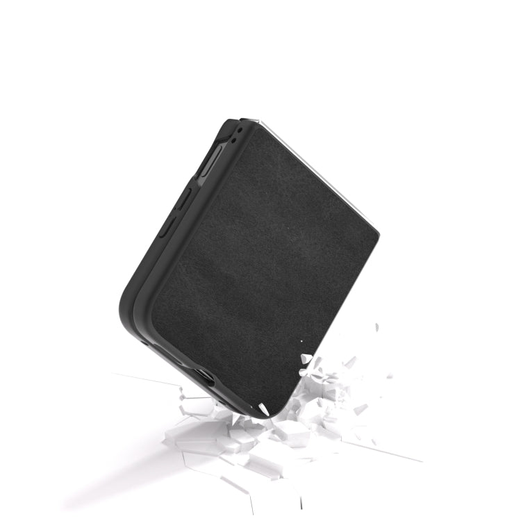 For Xiaomi Mix Flip Black Edge Two-color Calf Texture PU Phone Case