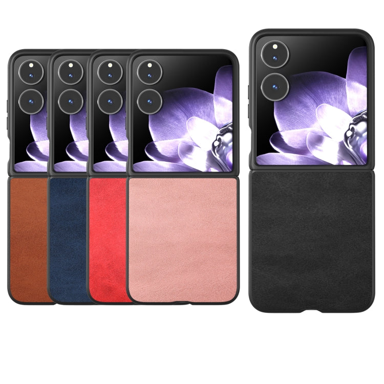 For Xiaomi Mix Flip Black Edge Two-color Calf Texture PU Phone Case