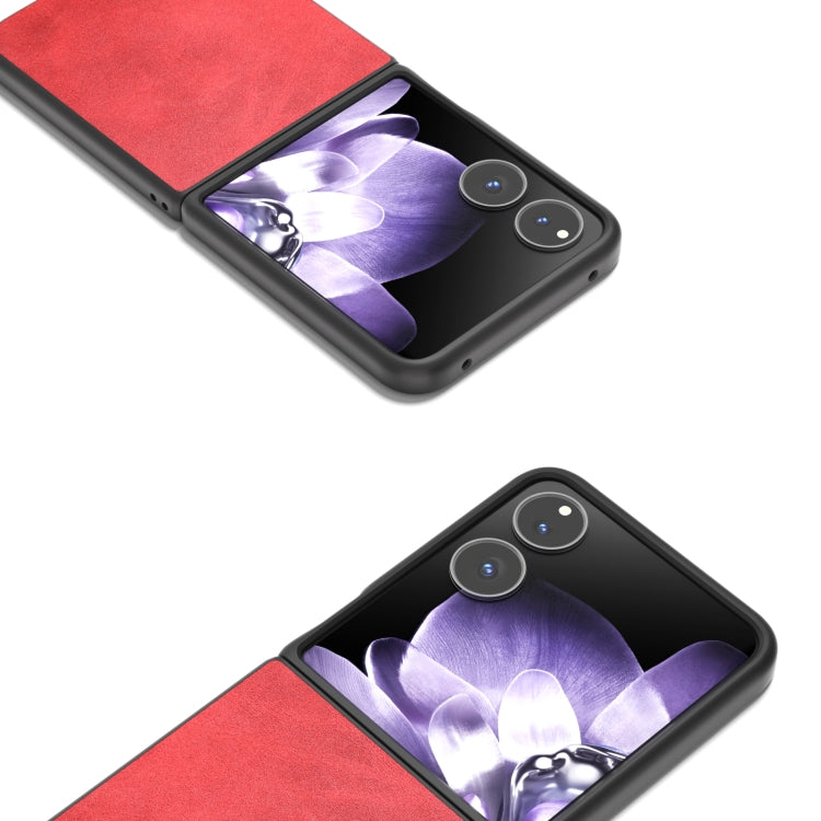 For Xiaomi Mix Flip Black Edge Two-color Calf Texture PU Phone Case