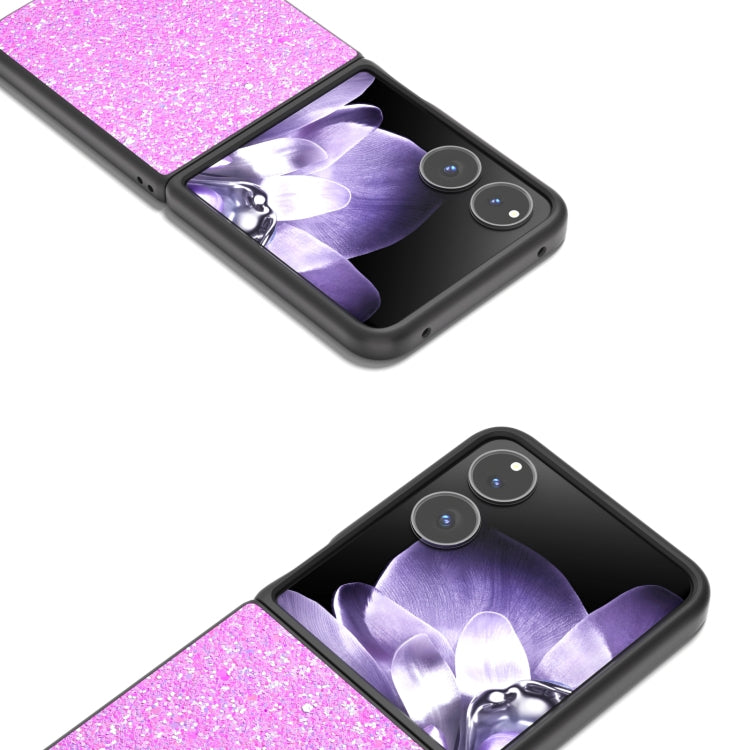 For Xiaomi Mix Flip Black Frame Colorful Glitter Phone Case