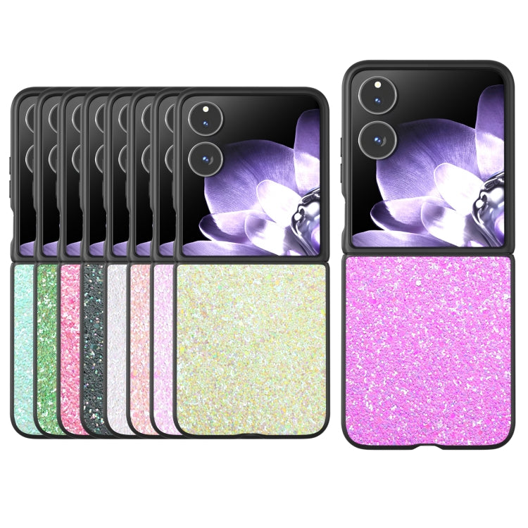 For Xiaomi Mix Flip Black Frame Colorful Glitter Phone Case