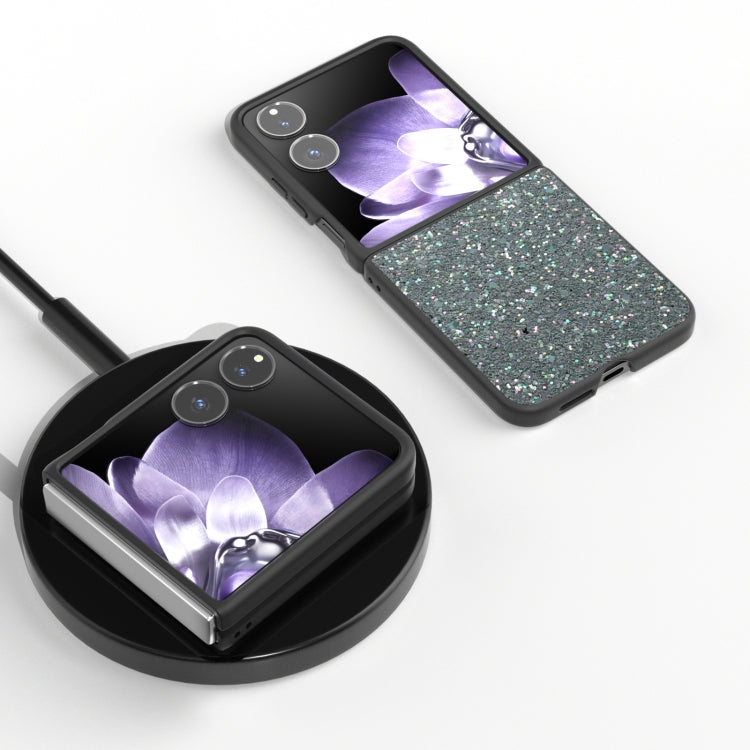 For Xiaomi Mix Flip Black Frame Colorful Glitter Phone Case