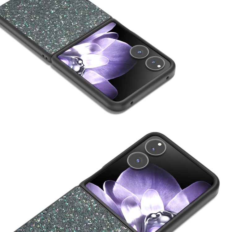 For Xiaomi Mix Flip Black Frame Colorful Glitter Phone Case