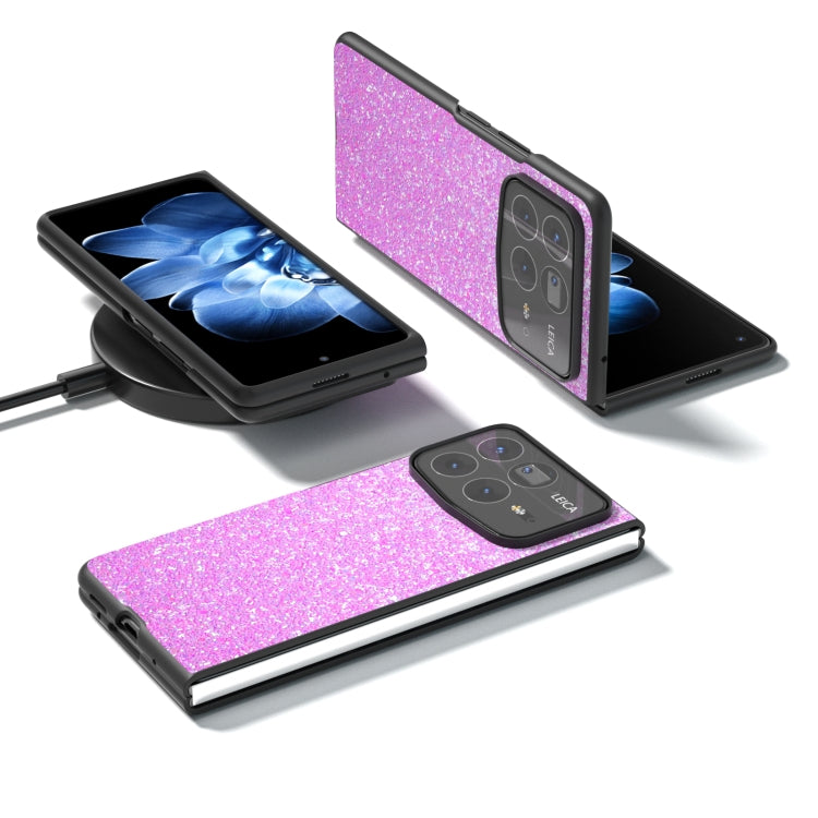 For Xiaomi Mix Fold 4 Black Frame Colorful Glitter Phone Case