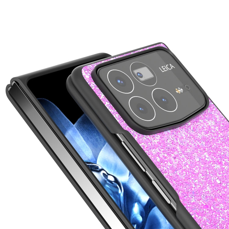 For Xiaomi Mix Fold 4 Black Frame Colorful Glitter Phone Case