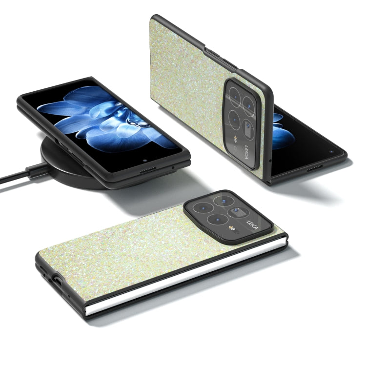 For Xiaomi Mix Fold 4 Black Frame Colorful Glitter Phone Case