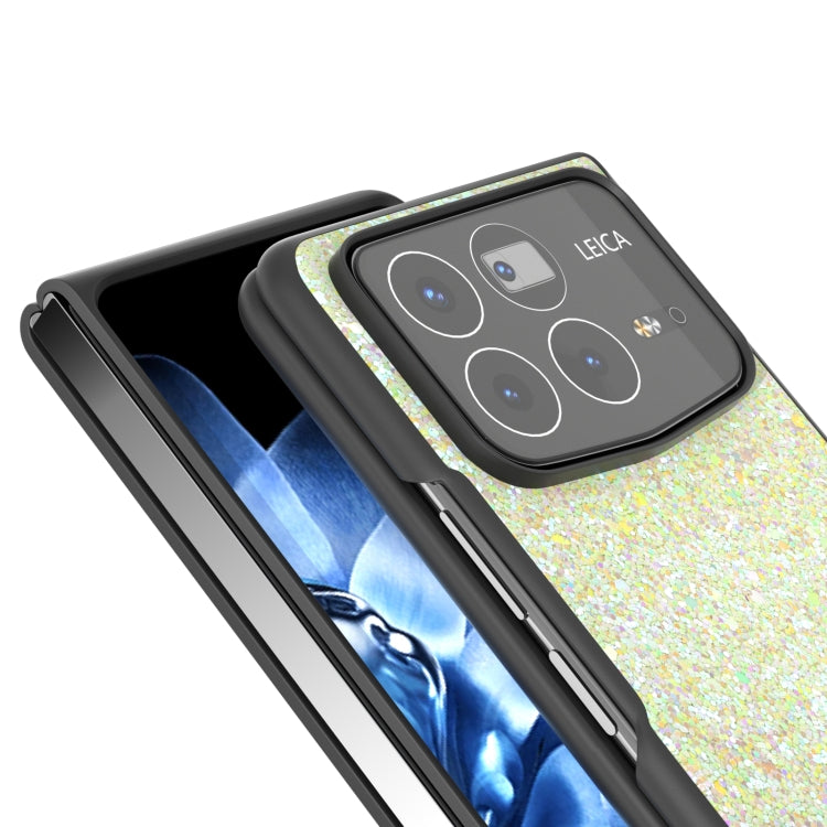 For Xiaomi Mix Fold 4 Black Frame Colorful Glitter Phone Case