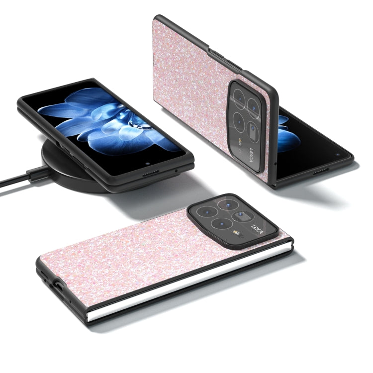 For Xiaomi Mix Fold 4 Black Frame Colorful Glitter Phone Case