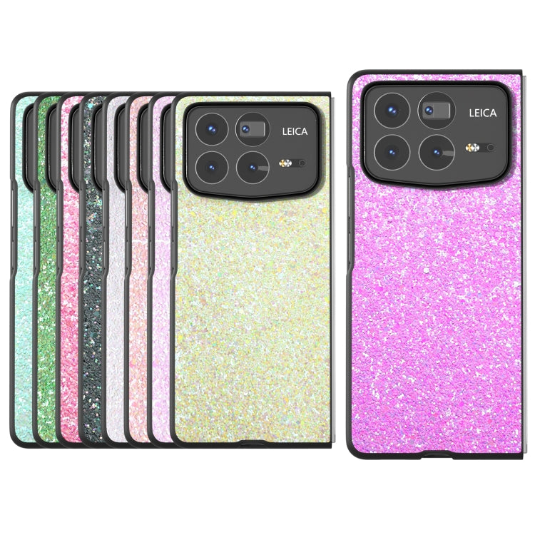 For Xiaomi Mix Fold 4 Black Frame Colorful Glitter Phone Case