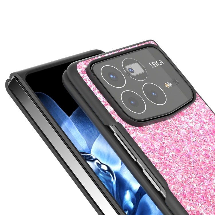 For Xiaomi Mix Fold 4 Black Frame Colorful Glitter Phone Case