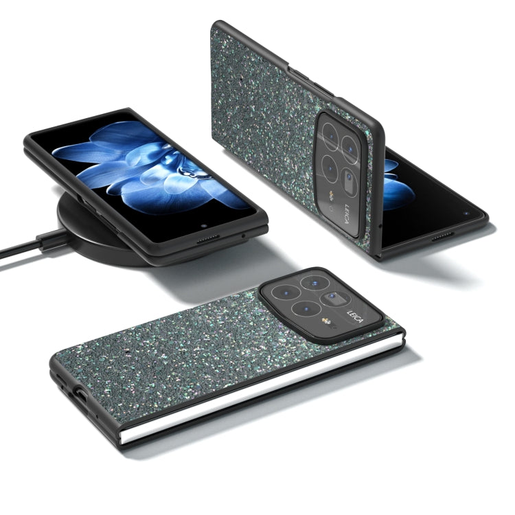 For Xiaomi Mix Fold 4 Black Frame Colorful Glitter Phone Case