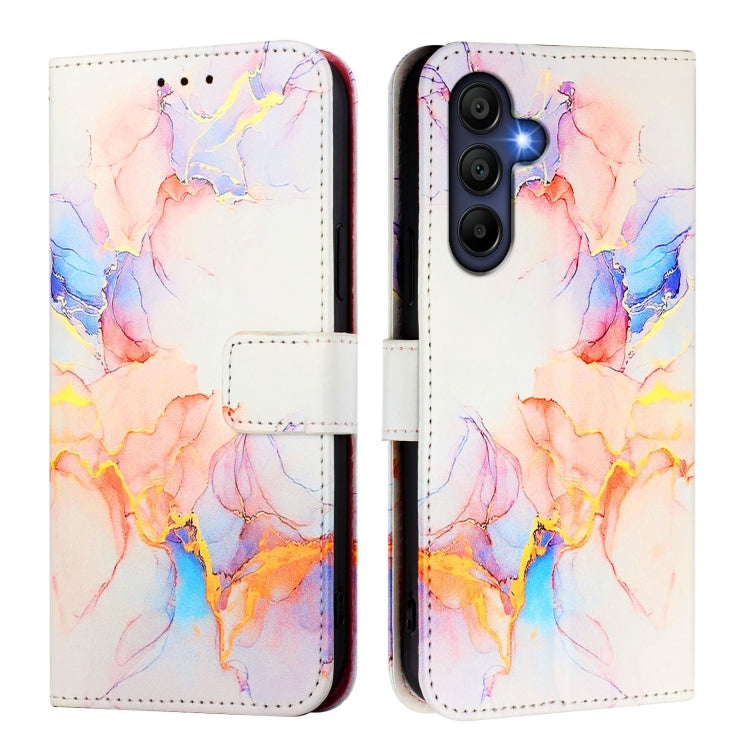 For Samsung Galaxy A26 5G PT003 Marble Pattern Flip Leather Phone Case