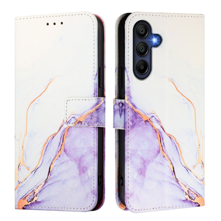 For Samsung Galaxy A26 5G PT003 Marble Pattern Flip Leather Phone Case