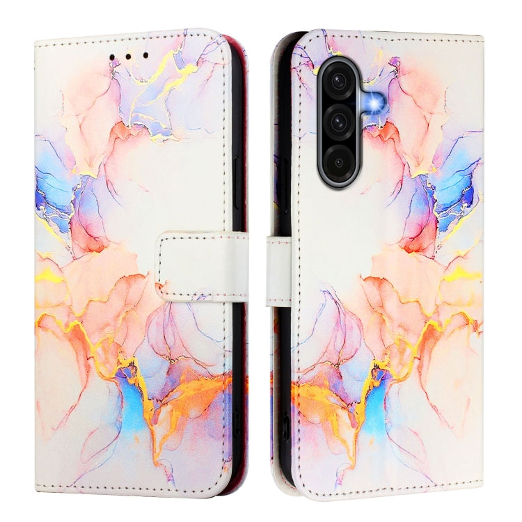 For Samsung Galaxy A56 5G PT003 Marble Pattern Flip Leather Phone Case