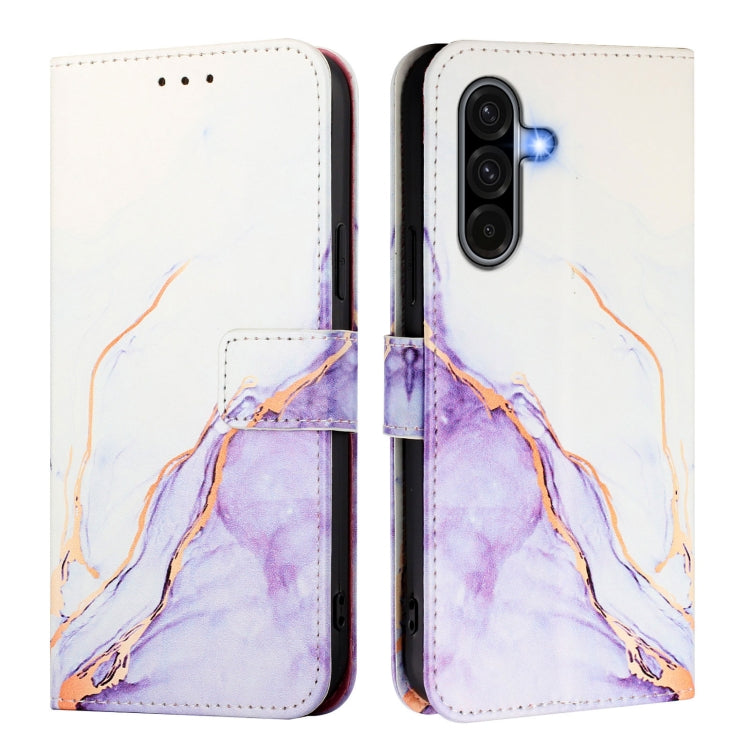 For Samsung Galaxy A56 5G PT003 Marble Pattern Flip Leather Phone Case