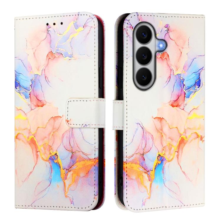 For Galaxy A27 5G PT003 Marble Pattern Flip Leather Phone Case