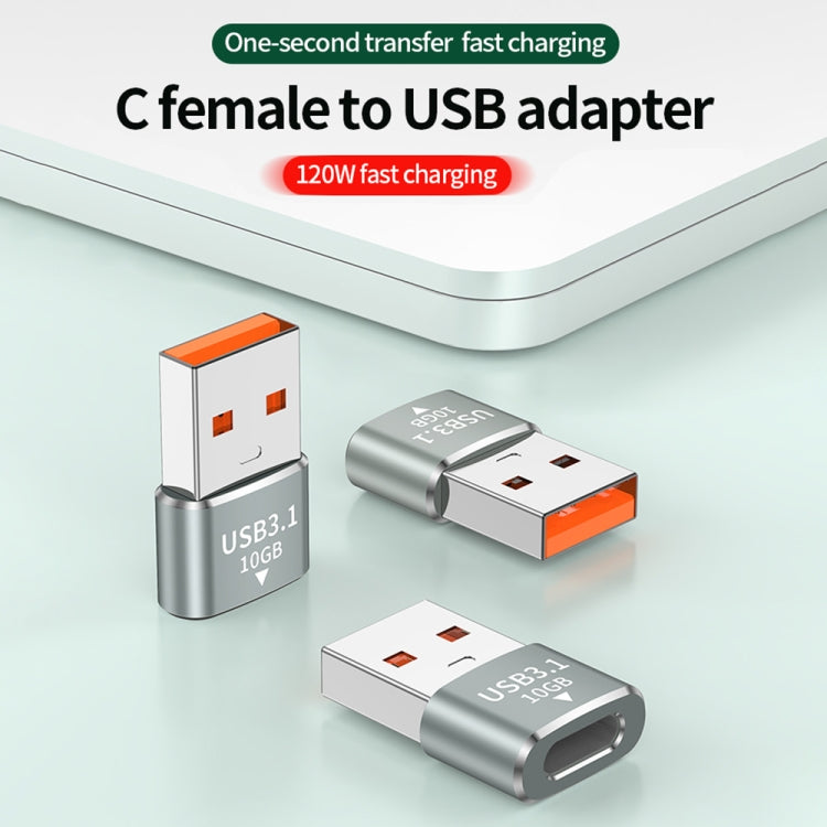 120W 10Gbps USB3.1 Male to USB-C / Type-C Female OTG Mini Adapter