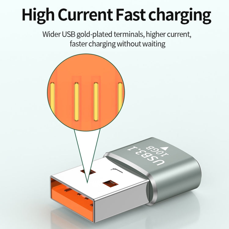 120W 10Gbps USB3.1 Male to USB-C / Type-C Female OTG Mini Adapter