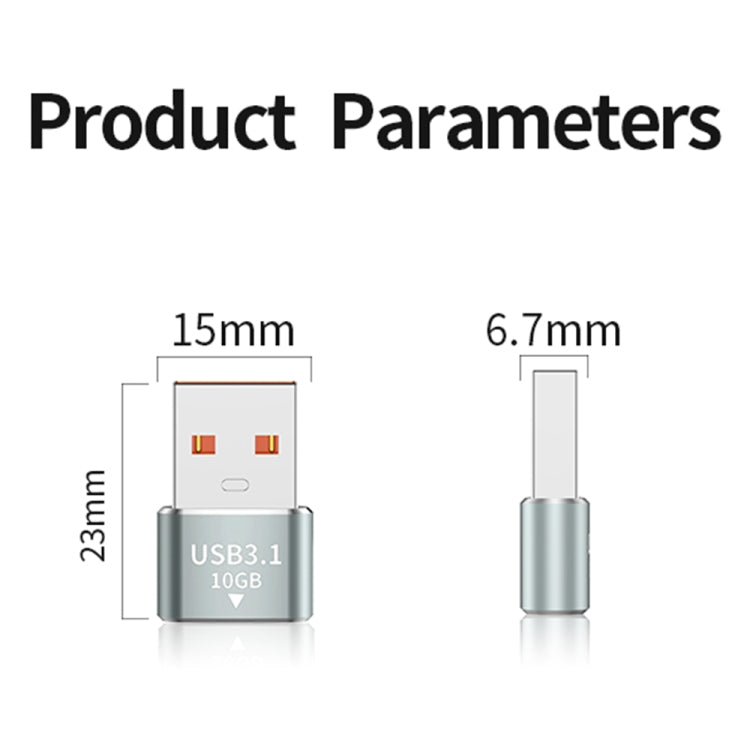120W 10Gbps USB3.1 Male to USB-C / Type-C Female OTG Mini Adapter