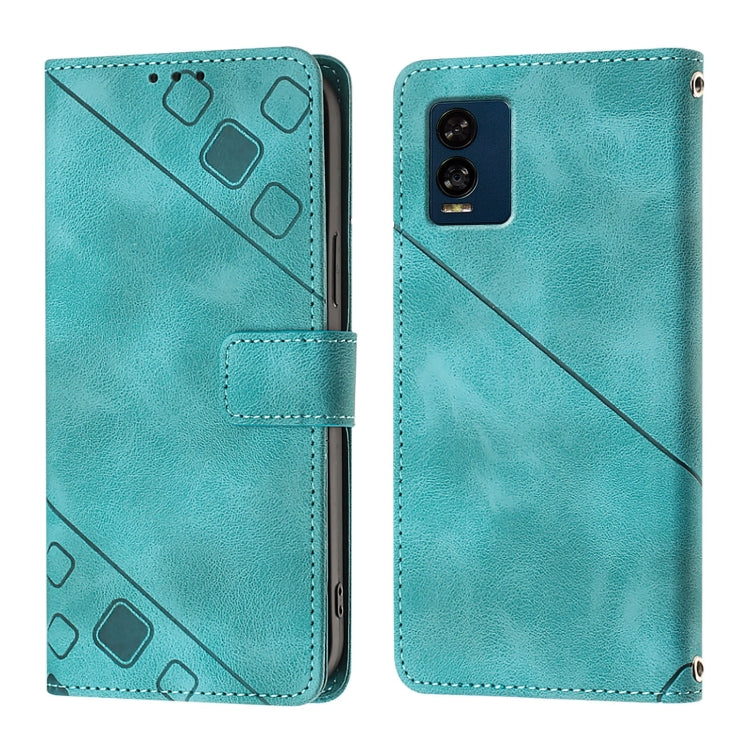 For BLU View Speed 5G Skin-feel Embossed Leather Phone Case