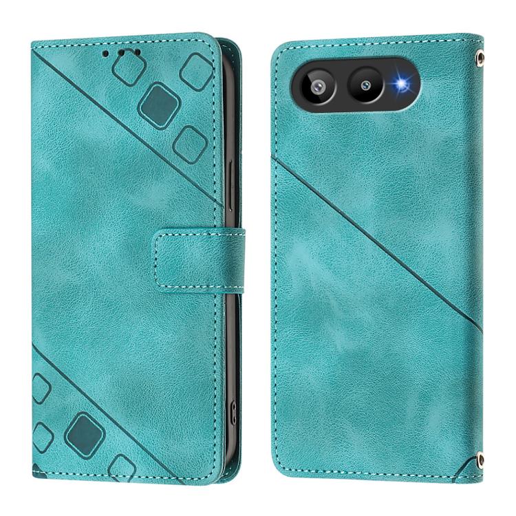 For BLU G95 Skin-feel Embossed Leather Phone Case