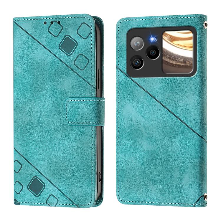 For BLU Bold N4 Skin-feel Embossed Leather Phone Case
