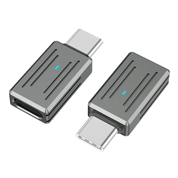 USB-C / Type-C Male to 8 Pin Female Zinc Alloy PD Adapter, Support Fast Charging / Data Transmission - Gun Metal