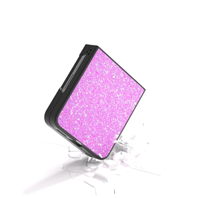 For Huawei nova Flip Black Frame Colorful Glitter Phone Case