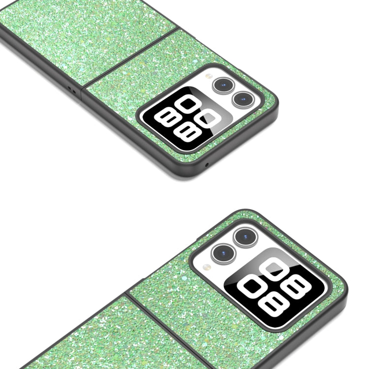 For Huawei nova Flip Black Frame Colorful Glitter Phone Case