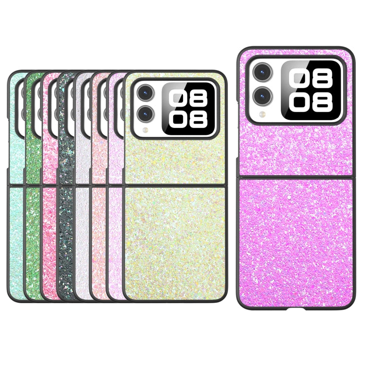 For Huawei nova Flip Black Frame Colorful Glitter Phone Case